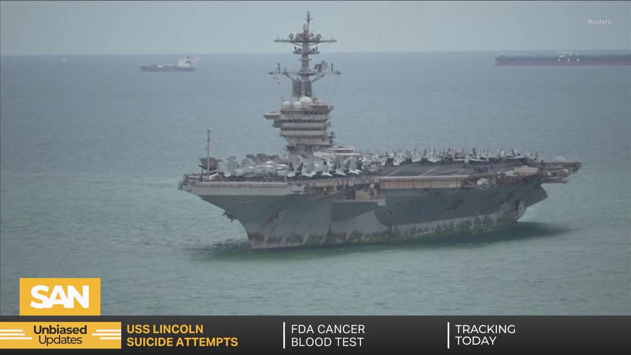 Video thumbnail for Acting Navy secretary confirms 8 suicide attempts across USS Lincoln strike group
