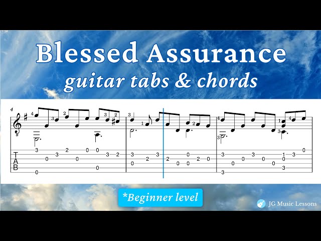 'Video thumbnail for Blessed Assurance guitar tabs 🎸'