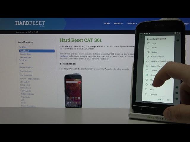 Video thumbnail for Alarm Tones on CAT S61 – Available Sounds of Alarms