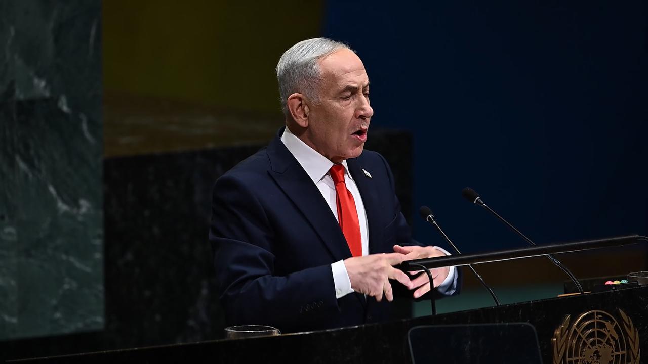 Video thumbnail for NY: Benjamin Netanyahu of Israel Speaks At United Nations General Assembly - Day 4.