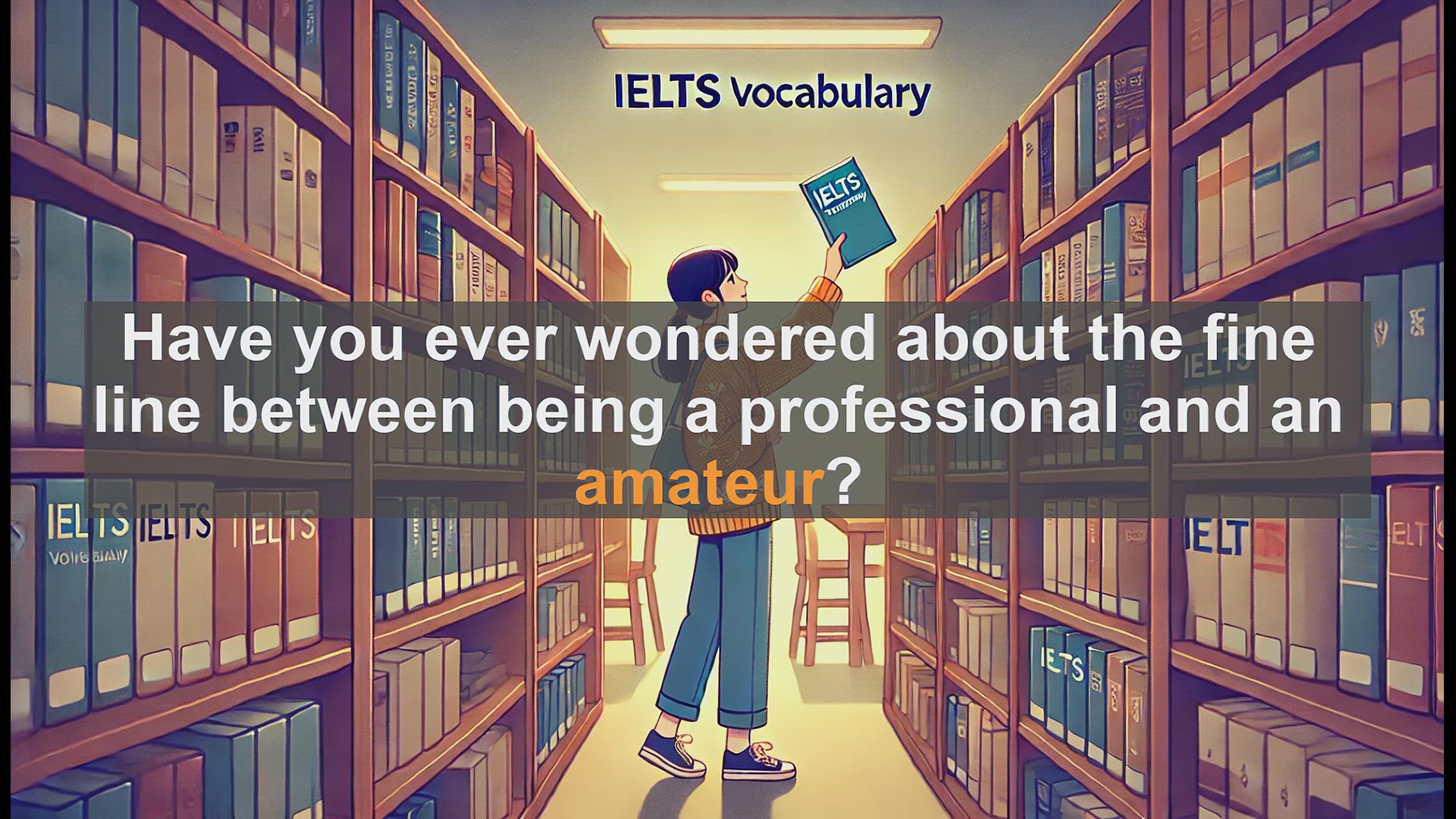 'Video thumbnail for 5000 Must Know IELTS 8.0 Vocabulary - Understanding 'Amateur': Key Vocabulary for IELTS Success'