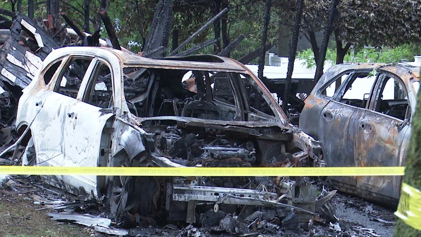 Video thumbnail for Storm-downed power lines spark River Edge house fire, destroy home