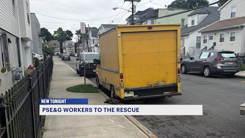 Video thumbnail for PSE&G workers rescue man trapped under truck in Newark