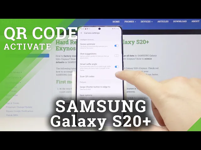 Video thumbnail for How to Activate QR Code Scanner in Samsung Galaxy S20+ | Quick Response Codes