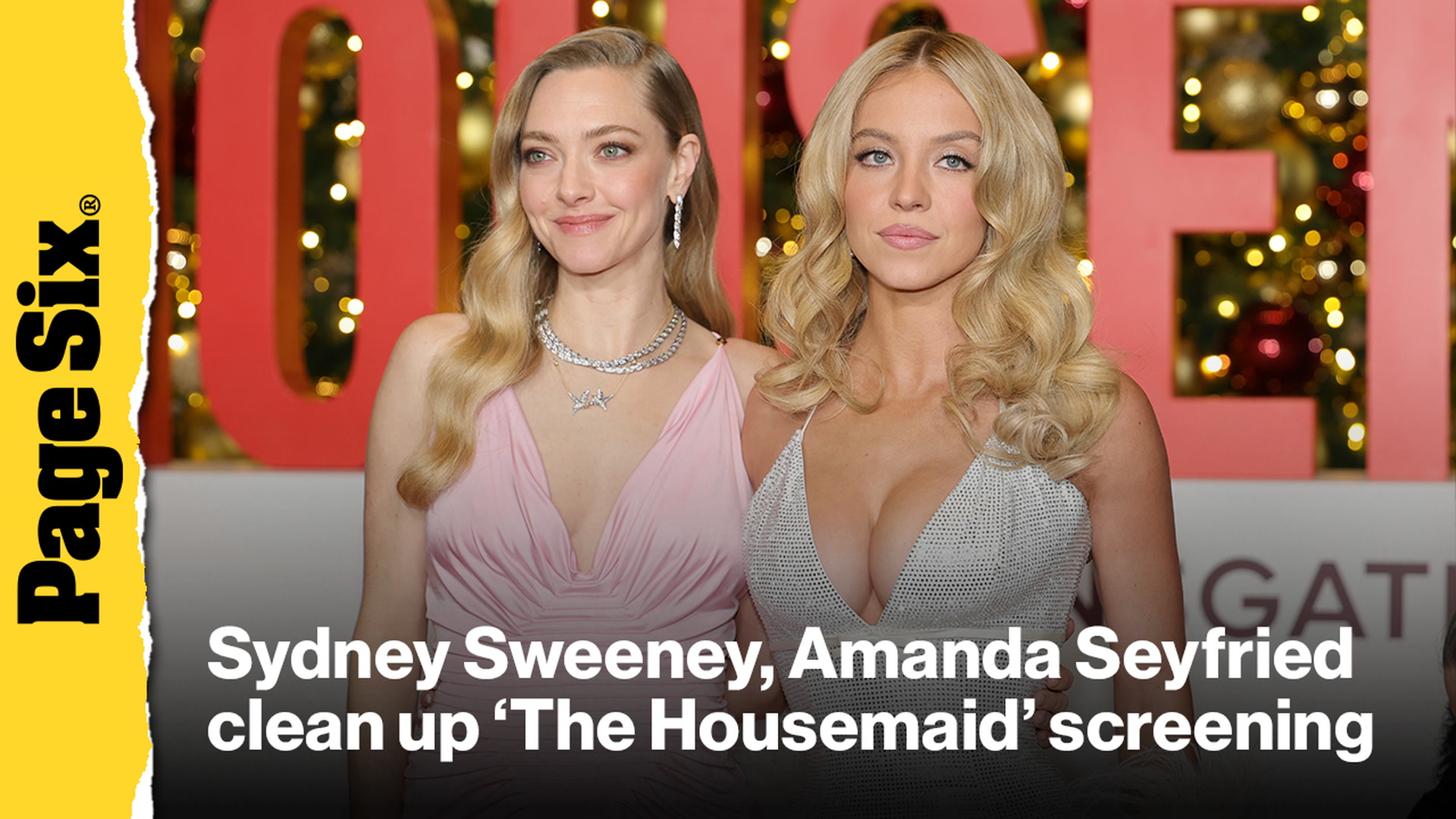 Video thumbnail for Sydney Sweeney, Amanda Seyfried, Michele Morrone and more attend 'The Housemaid' NYC screening