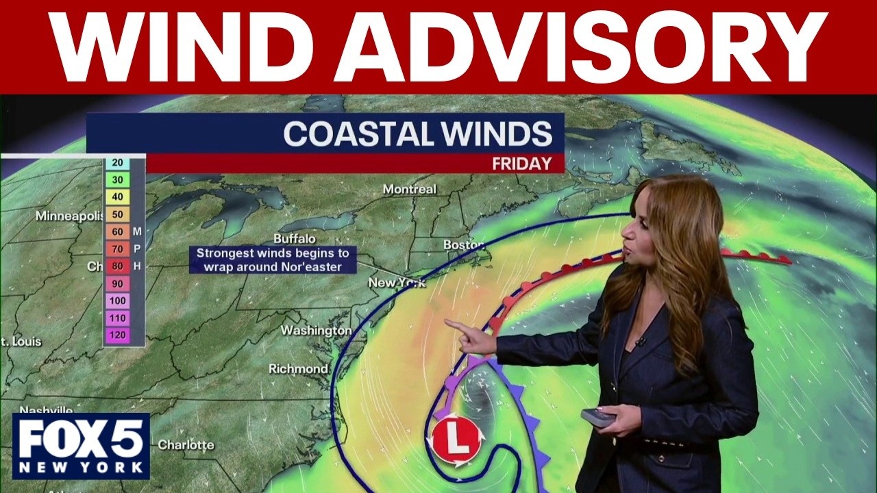 Video thumbnail for NJ Weather: Wind advisories issued as nor'easter approaches