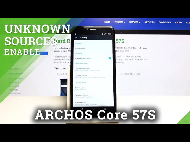 Video thumbnail for How to Install Apps from Unknown Sources on ARCHOS Core 57S  - Unknown Sources