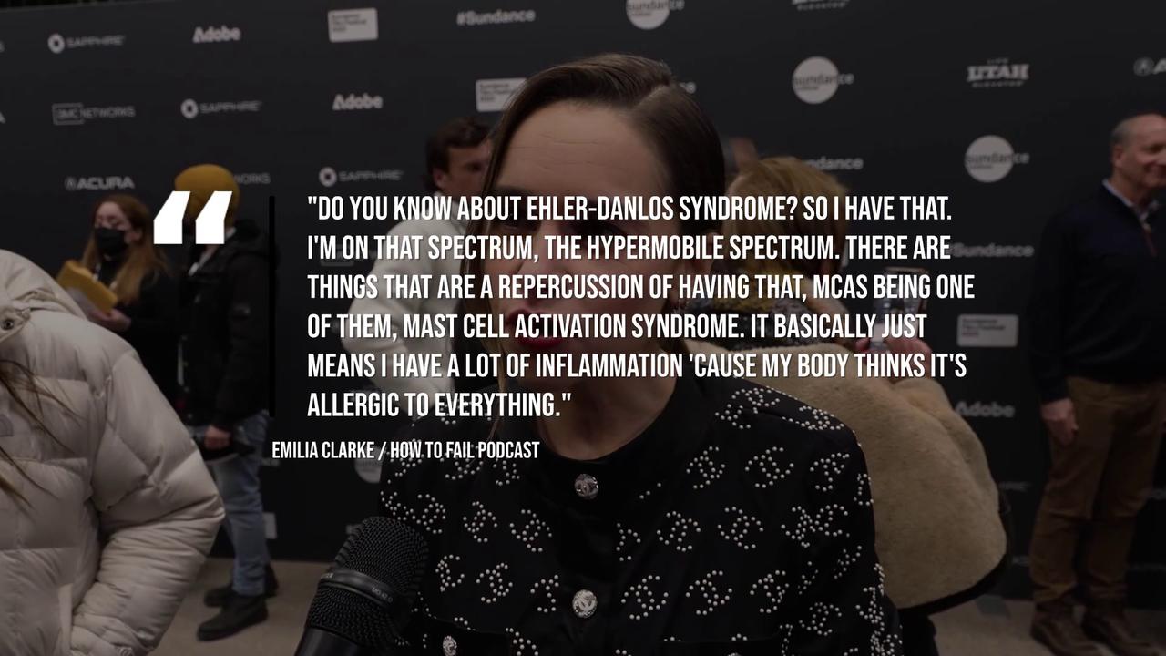 Video thumbnail for Emilia Clarke reveals health conditions she lives with as result of brain injuries.