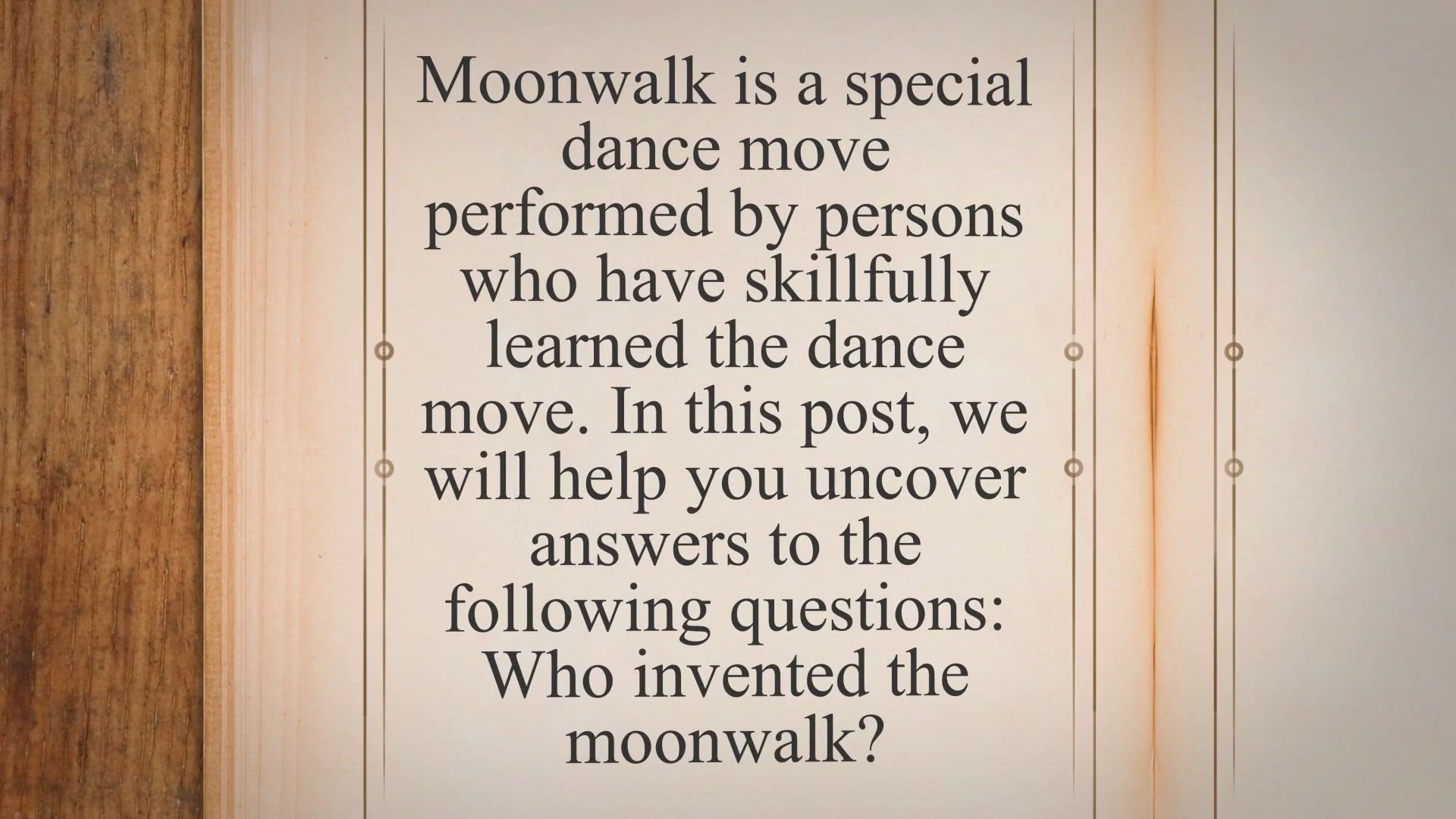 Video thumbnail for Who invented the moonwalk? What is moonwalk? and How to do a moonwalk