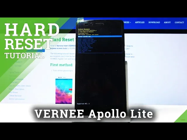 Video thumbnail for Hard Reset Vernee Apollo Lite – Wipe Data / Bypass Screen Lock