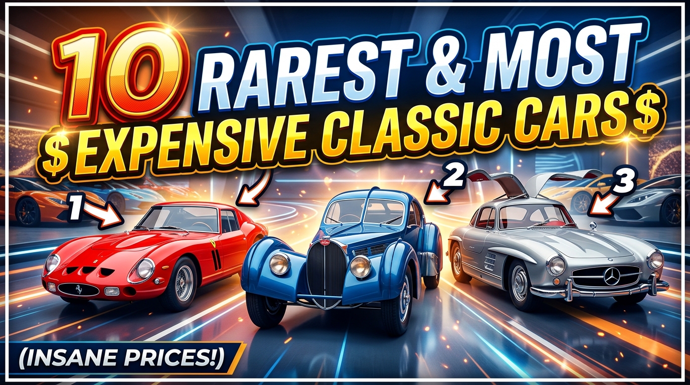 Video thumbnail for 10 Rarest & Most Expensive Classic Cars