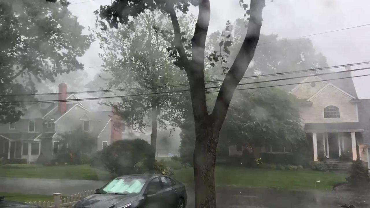 Video thumbnail for US: Severe Storms Slam New Jersey, Knocking Down Trees, Power Lines 2.