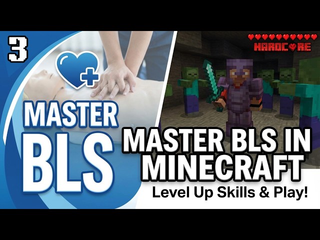 Video thumbnail for Level Up Your Skills: Master Basic Life Support While I Build in Minecraft! | Episode 03