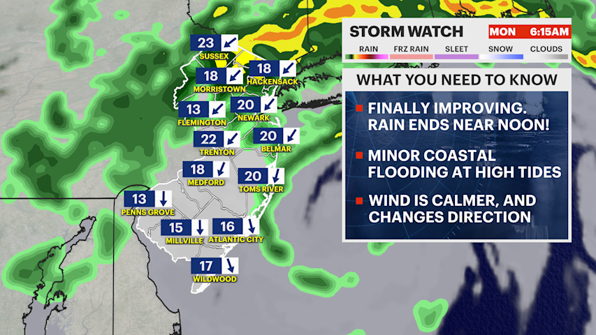 Video thumbnail for STORM WATCH: Nor'easter departs today, conditions improve by tonight