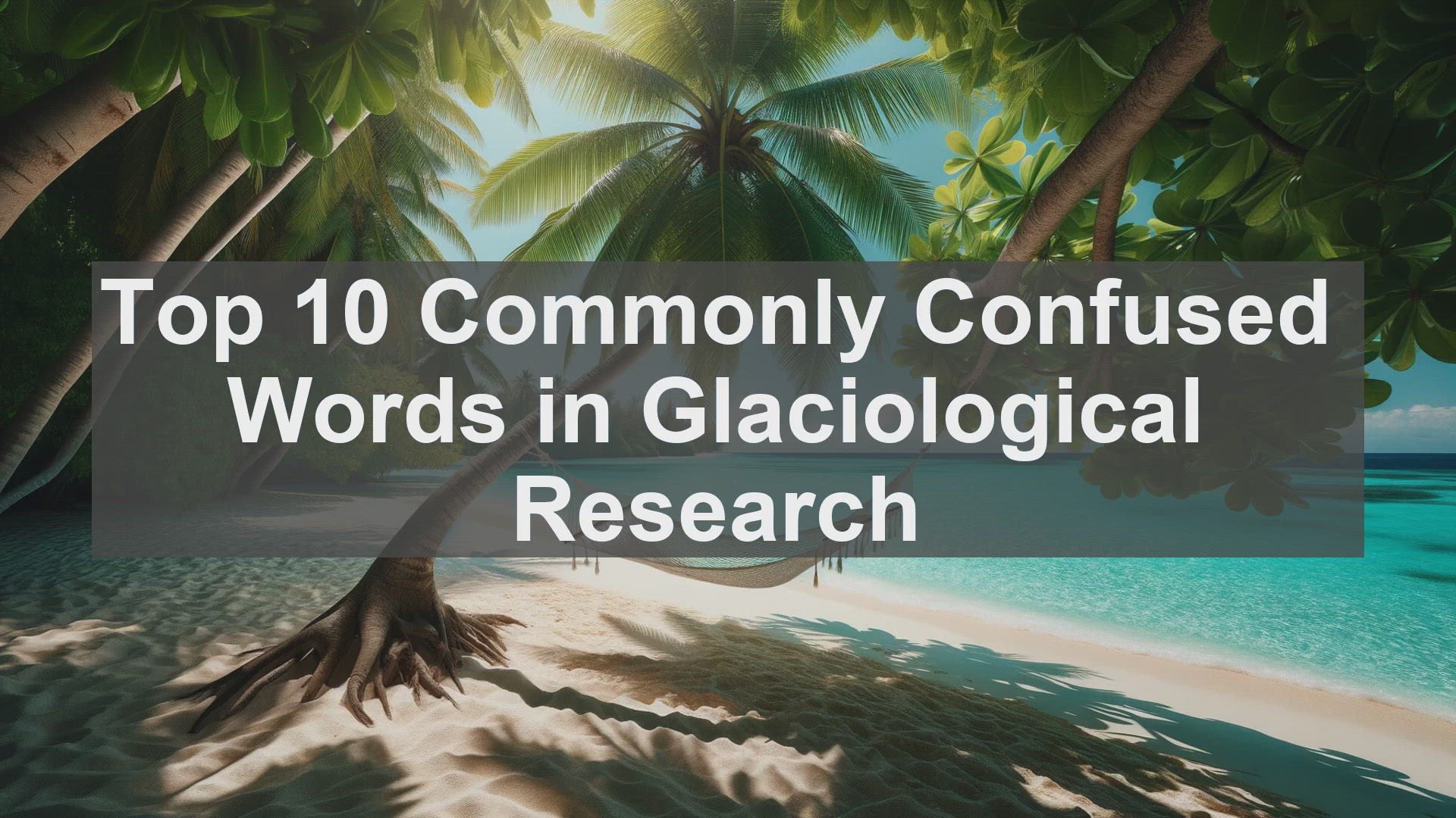'Video thumbnail for Top 10 Commonly Confused Words in Glaciological Research'