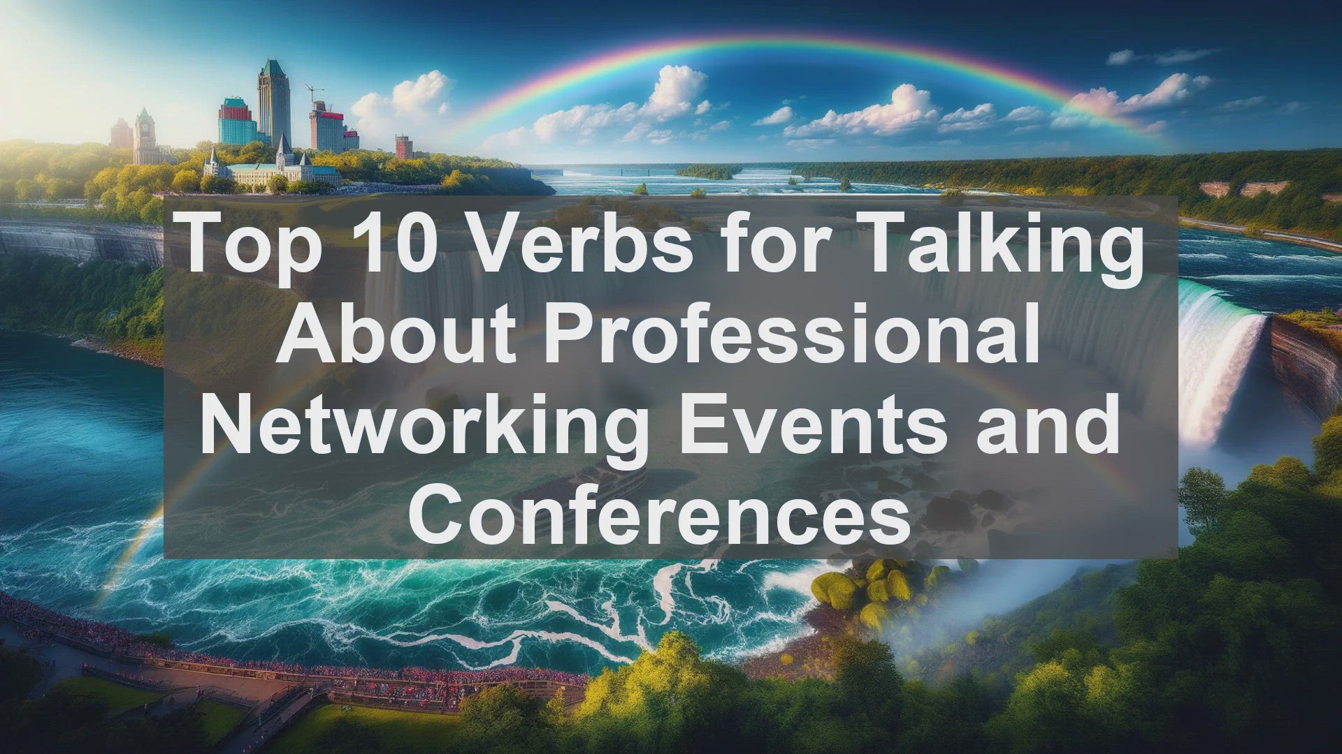 'Video thumbnail for Top 10 Verbs for Talking About Professional Networking Events and Conferences'
