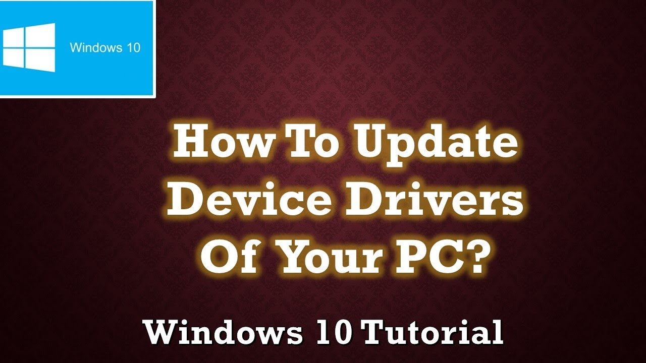 Video thumbnail for How to Update Device Drivers in Windows 10 Tutorial