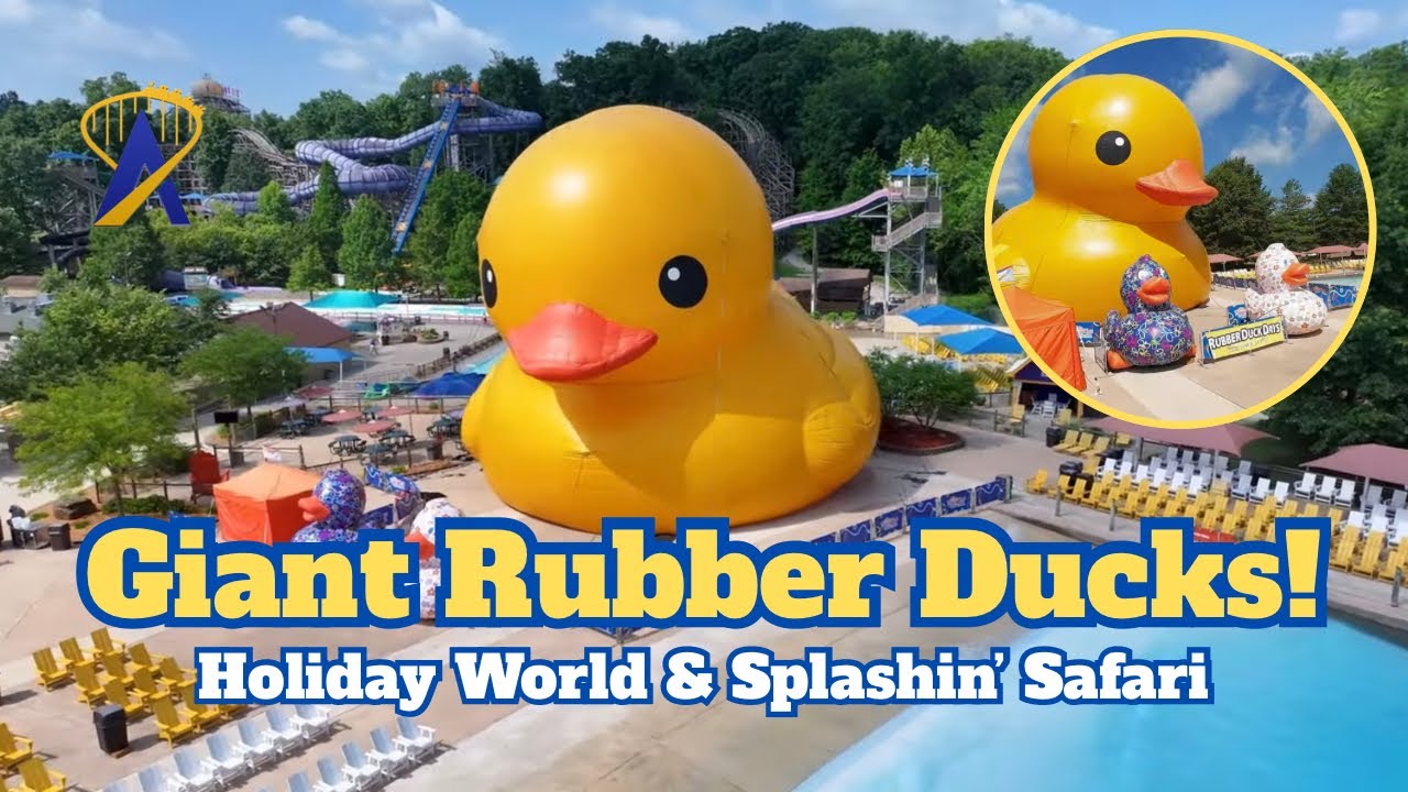 Video thumbnail for Huge Rubber Duck for Rubber Duck Days at Holiday World & Splashin’ Safari
