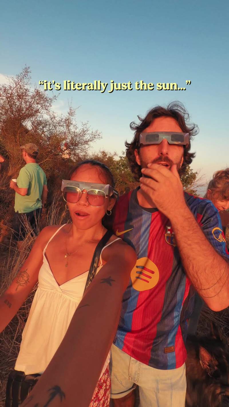 Video thumbnail for Solar Eclipse Love Story over Barcelona Hills