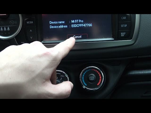 Video thumbnail for How to Connect Bluetooth Device to Radio in Toyota Yaris III (2011 - 2020) - Pair Audio Player