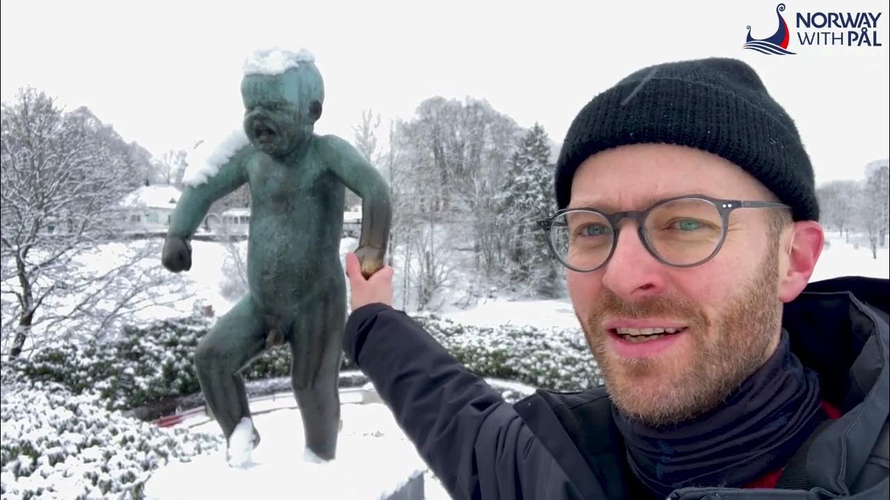 'Video thumbnail for The Vigeland Sculpture Garden in Oslo (in winter)'