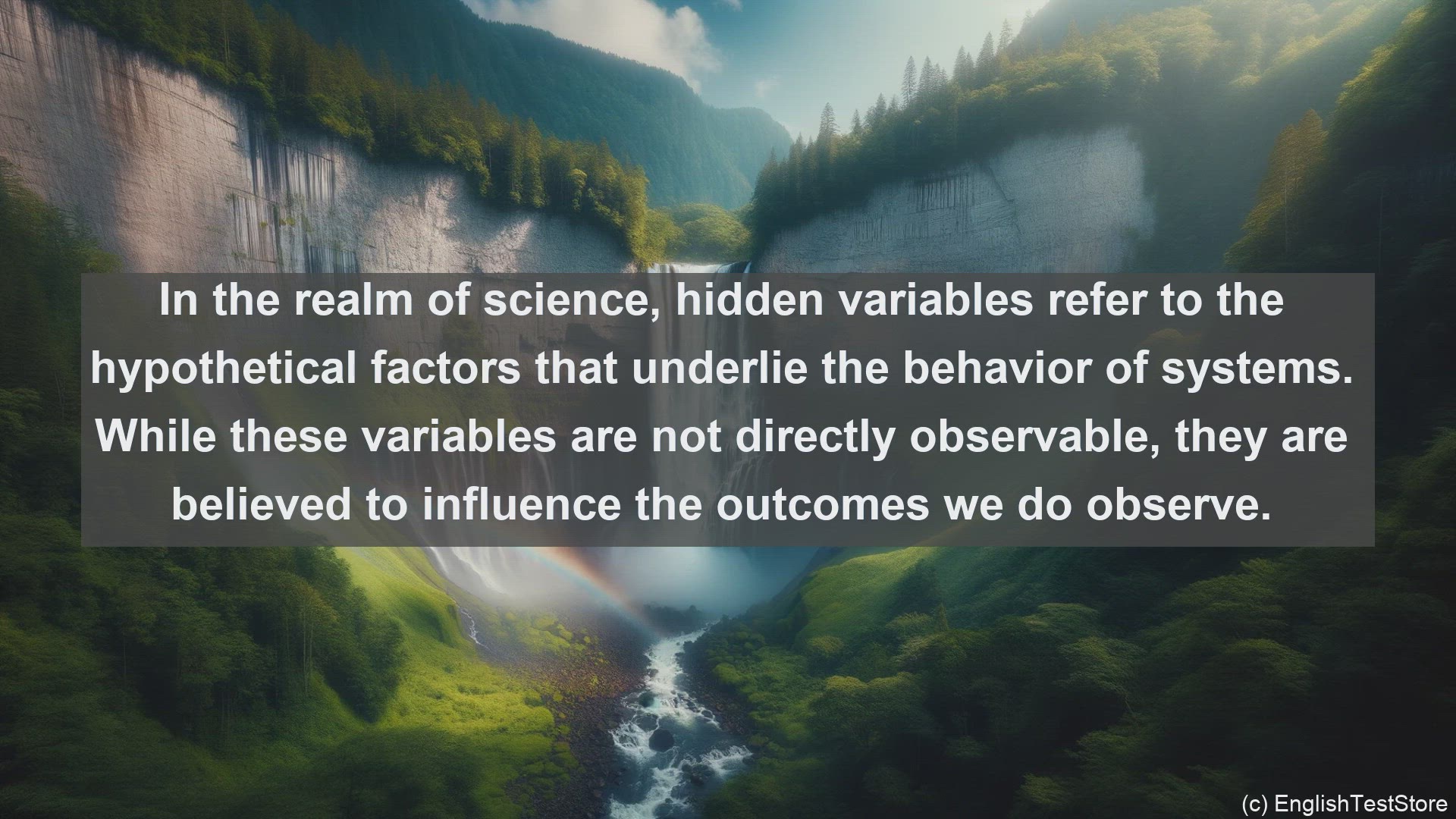 'Video thumbnail for Hidden variables theory in science  definition and examples'