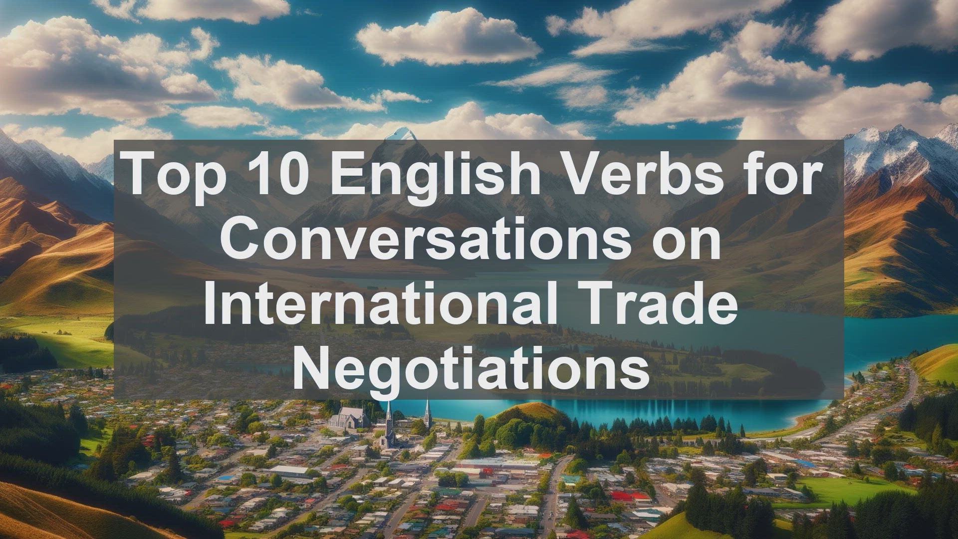 'Video thumbnail for Top 10 English Verbs for Conversations on International Trade Negotiations'