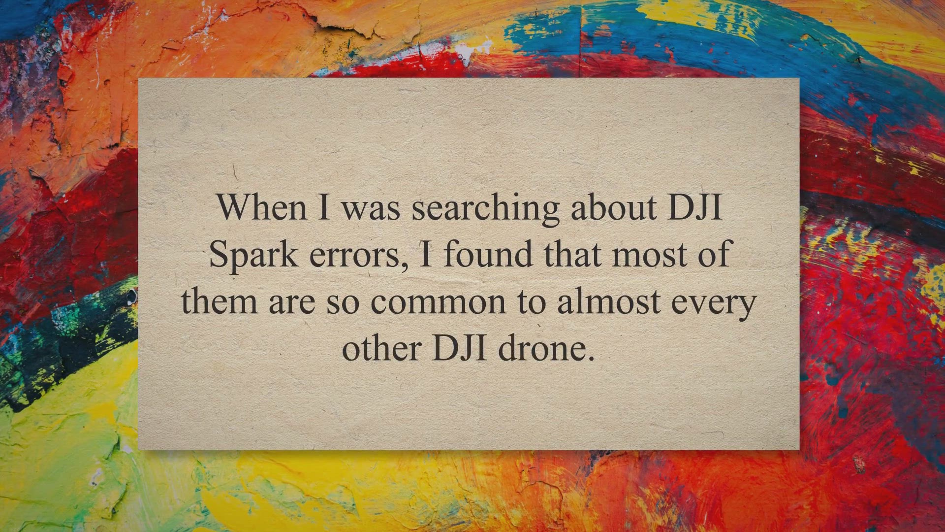 Video thumbnail for DJI Spark Error Codes (Meanings, How to Fix)