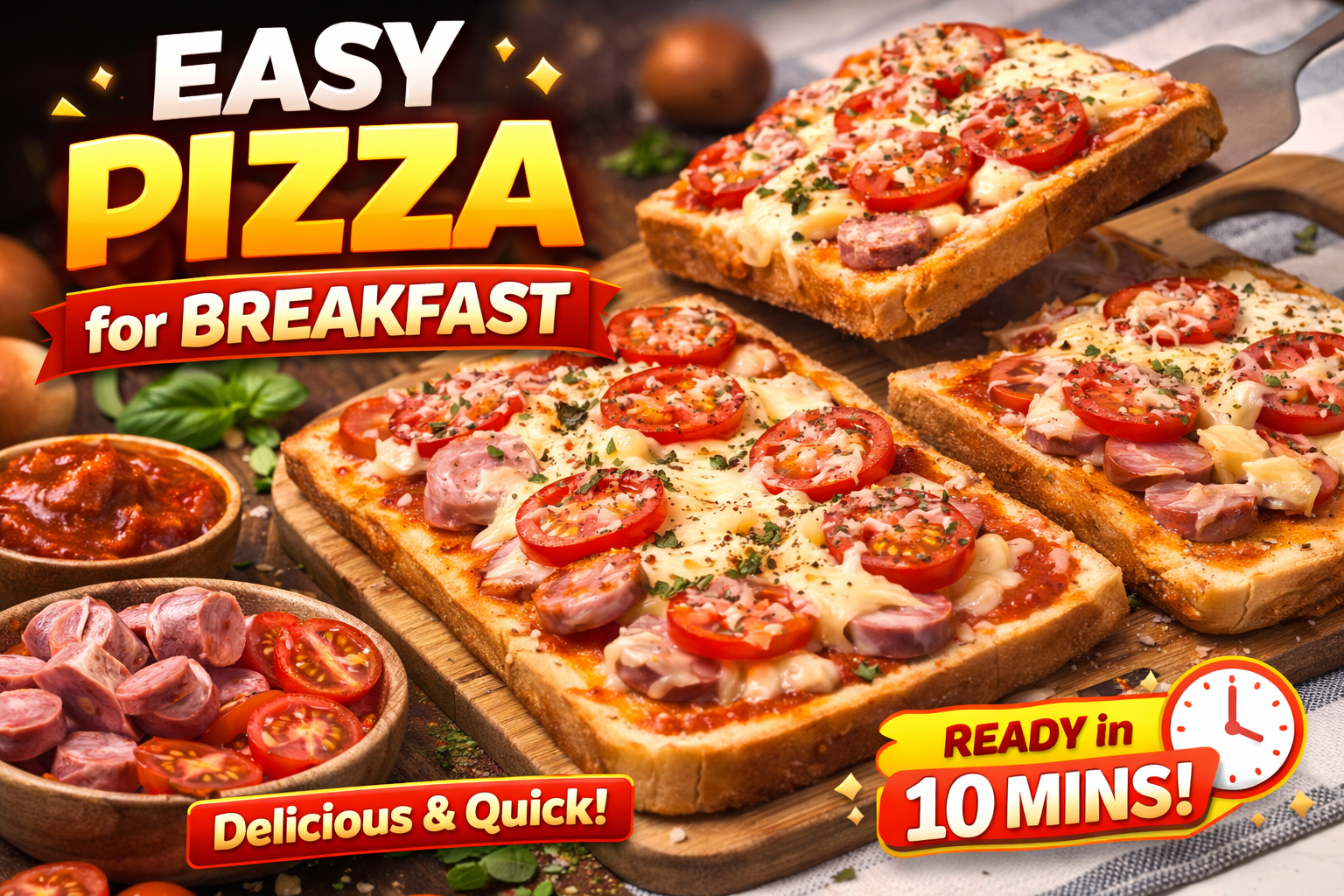 Video thumbnail for Easy Pizza Recipe for Breakfast