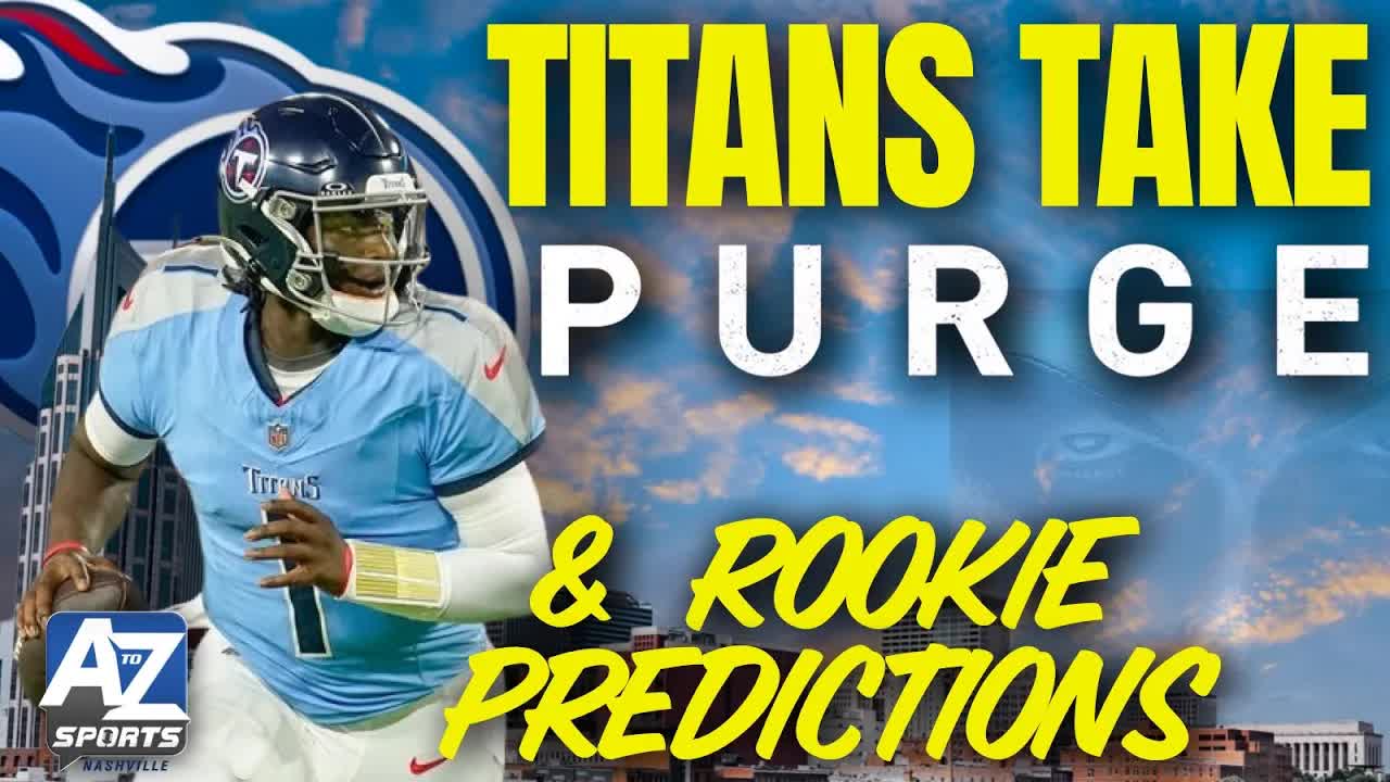 Video thumbnail for a to z sports nashville: titans purge! cam ward stats, 2025 predictions & nfl analysis