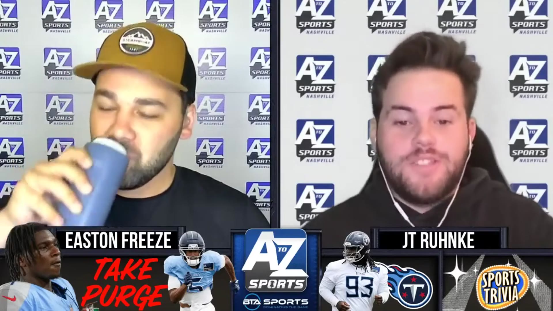 Video thumbnail for a to z sports nashville: titans purge! cam ward stats, 2025 predictions & nfl analysis