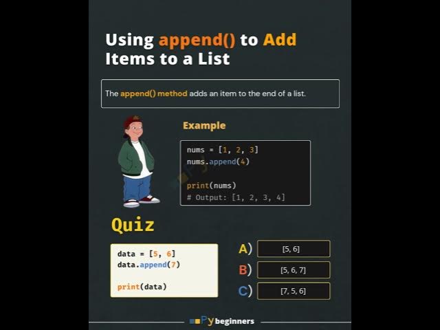 Video thumbnail for Using append() method in Python to add item in a list #python #coding #code
