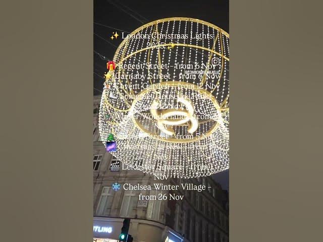 Video thumbnail for London Christmas Lights 2025 dates#london #londonchristmas #londonchristmaslights2025