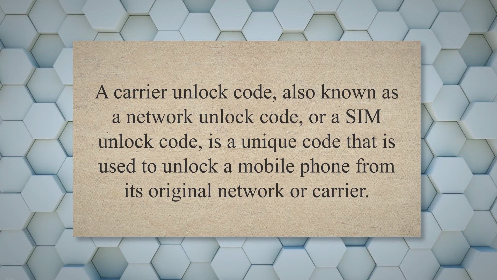 Video thumbnail for What is Carrier Unlock Code?
