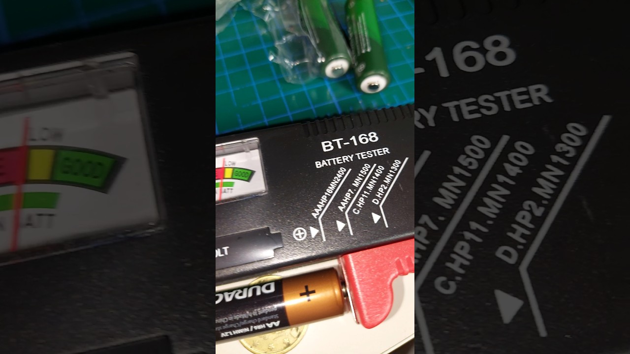 Video thumbnail for Tester per batterie #tester #batteries #batterie Tester per batteria Volt Checker AA, AAA, D, C, 9 V