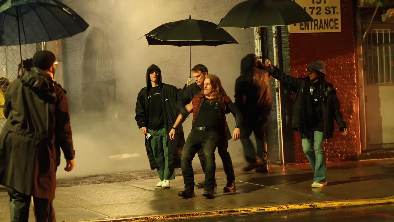 Video thumbnail for Michael C. Hall And Chris Jericho Filming ‘Dexter: Resurrection’ In New York City.