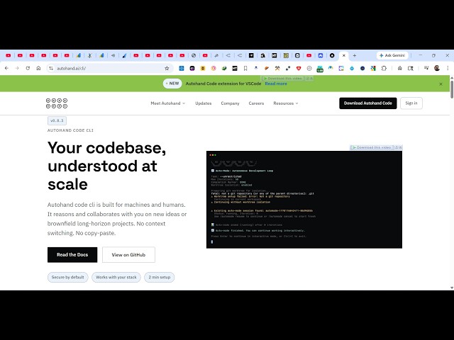 Video thumbnail for This Autohand Code AI Open Source CLI is INSANE Build Full Stack Apps in Terminal For FREE (100%)