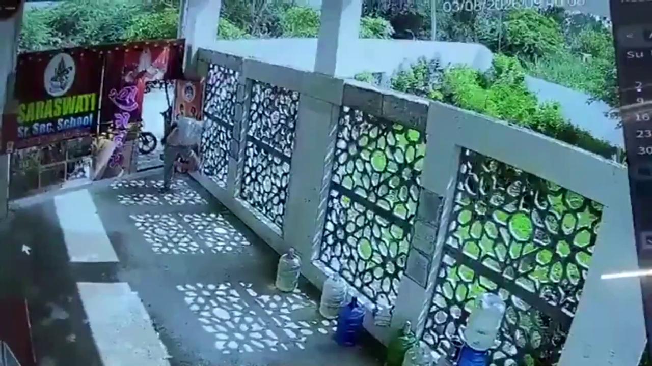 Video thumbnail for India: School horror unfolds as 30-year-old teacher dragged from classroom before brutal knife attack.