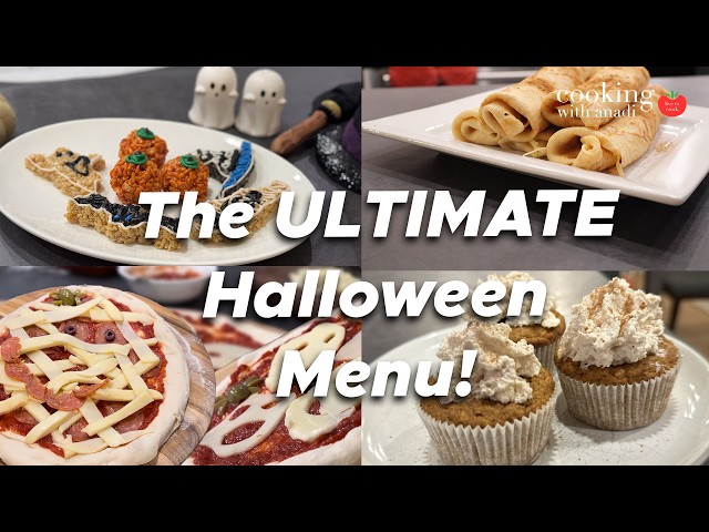 Video thumbnail for Spooky Halloween Recipes You HAVE to Try: Pizza, Pumpkin & Krispie Treats 🎃💥