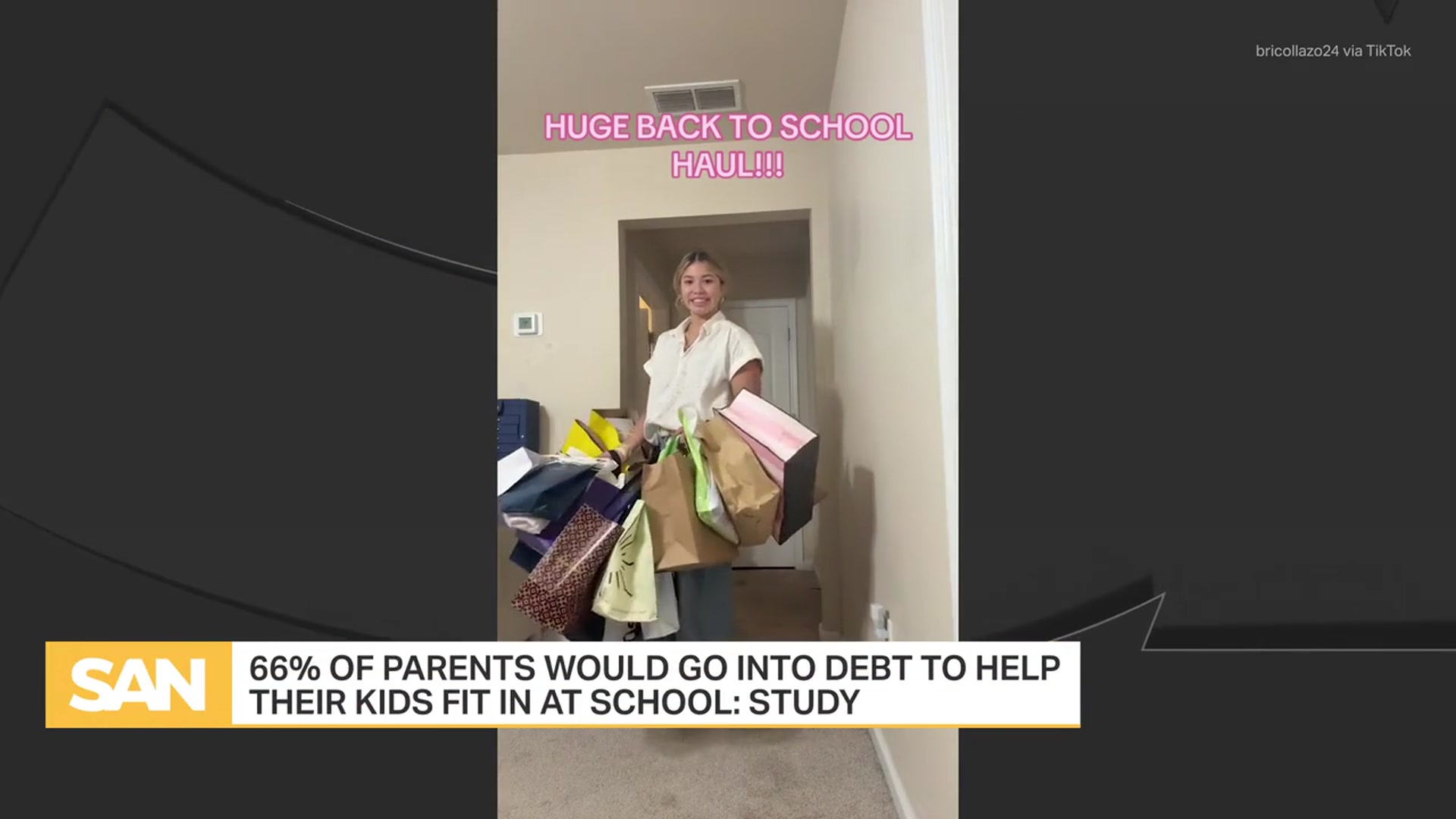 'Video thumbnail for More than half of parents would go into debt to help kids fit in at school: Study'