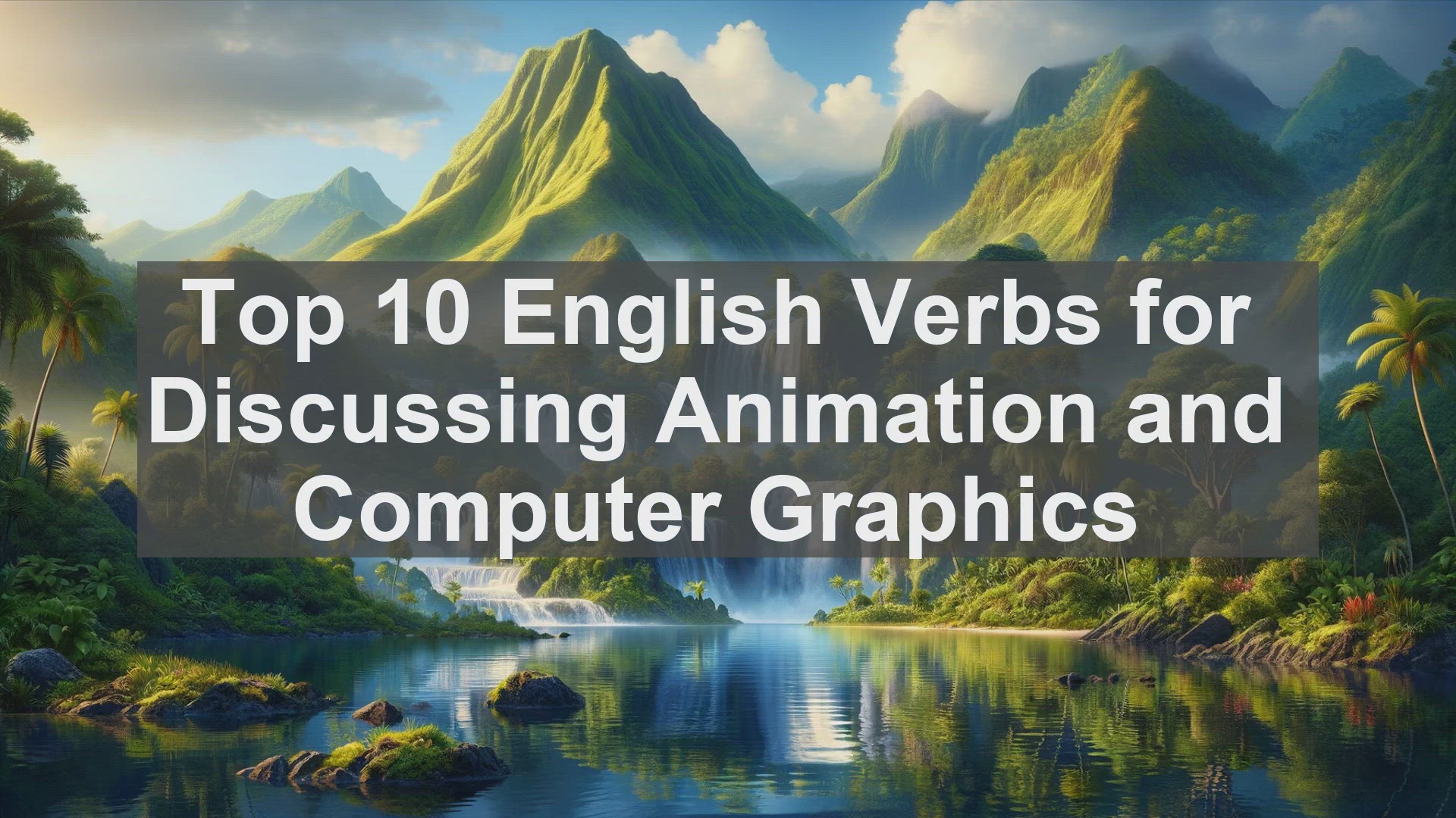 'Video thumbnail for Top 10 English Verbs for Discussing Animation and Computer Graphics'