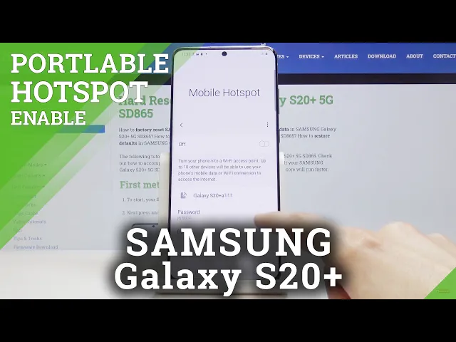 Video thumbnail for How to Allow Portable Hotspot on SAMSUNG Galaxy S20+ - Share Wi-Fi