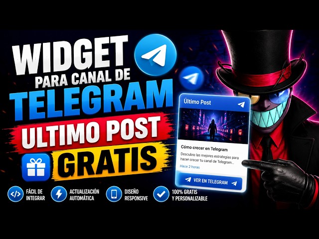 Video thumbnail for Widget Telegram Ultimo Post para web