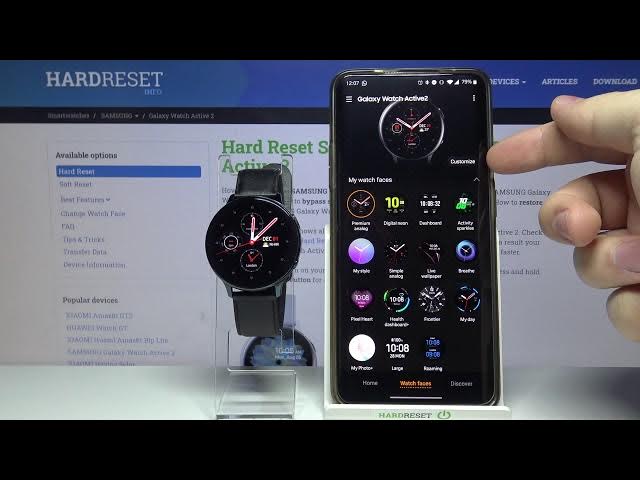 Video thumbnail for How to Change Watch Face in SAMSUNG Galaxy Watch Active 2 – Display Settings