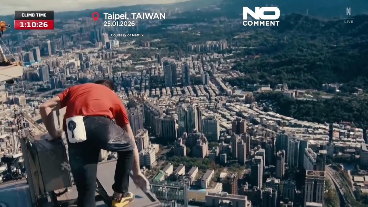 Video thumbnail for American climber Alex Honnold scales 101-floor skyscraper without safety gear