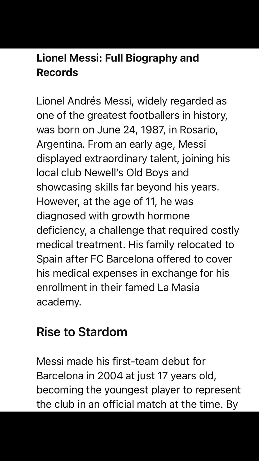 'Video thumbnail for From Rosario to World Champion: The Incredible Journey of Lionel Messi You Need to Know'