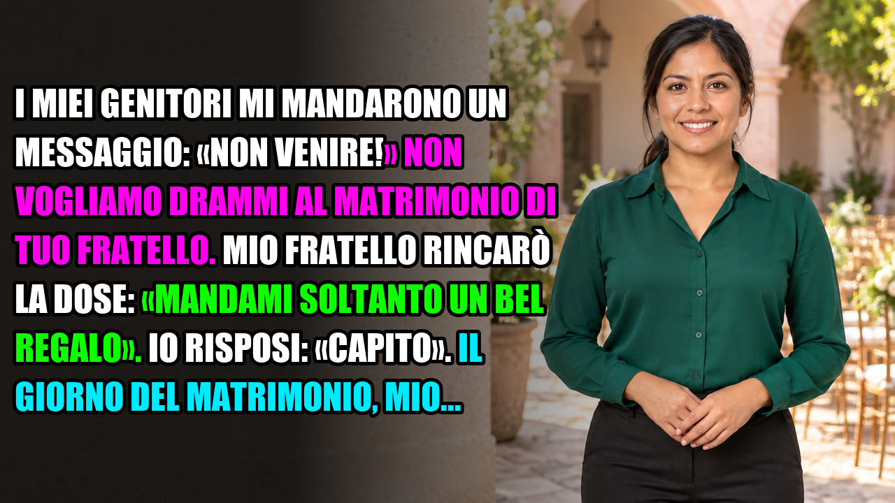 Video thumbnail for I miei genitori mi mandarono un messaggio: «NON VENIRE!» Non vogliamo drammi al matrimonio di…