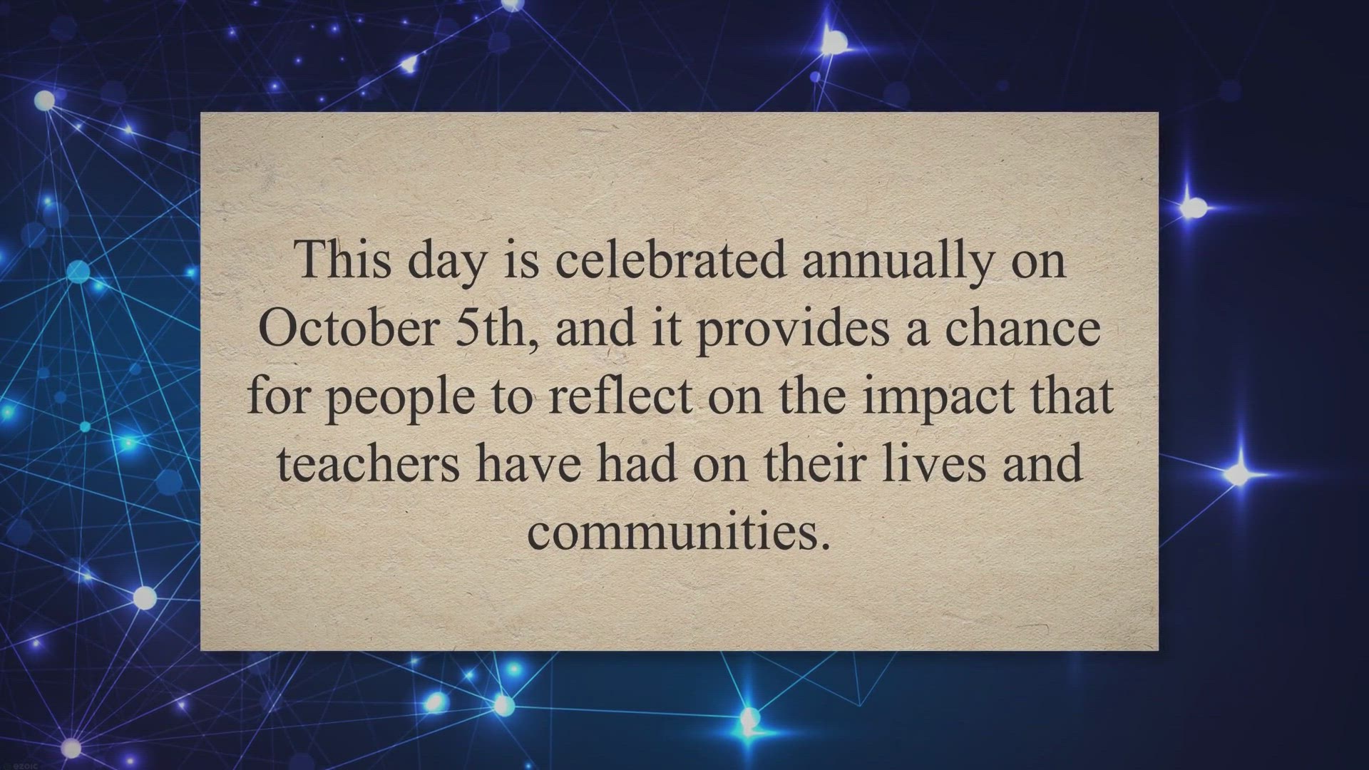 'Video thumbnail for Appreciating Educators: Exploring the Meaning and Impact of World Teachers Day'