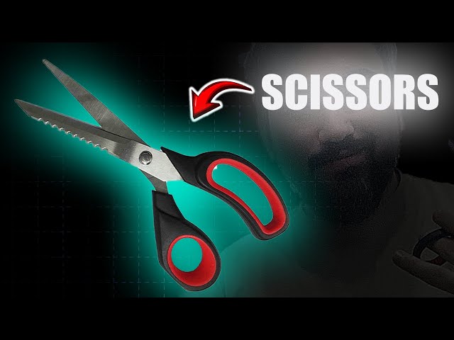 Video thumbnail for Slice and Dice Like a Pro with Stainless Steel Cutting Scissors! ✂️🔪
