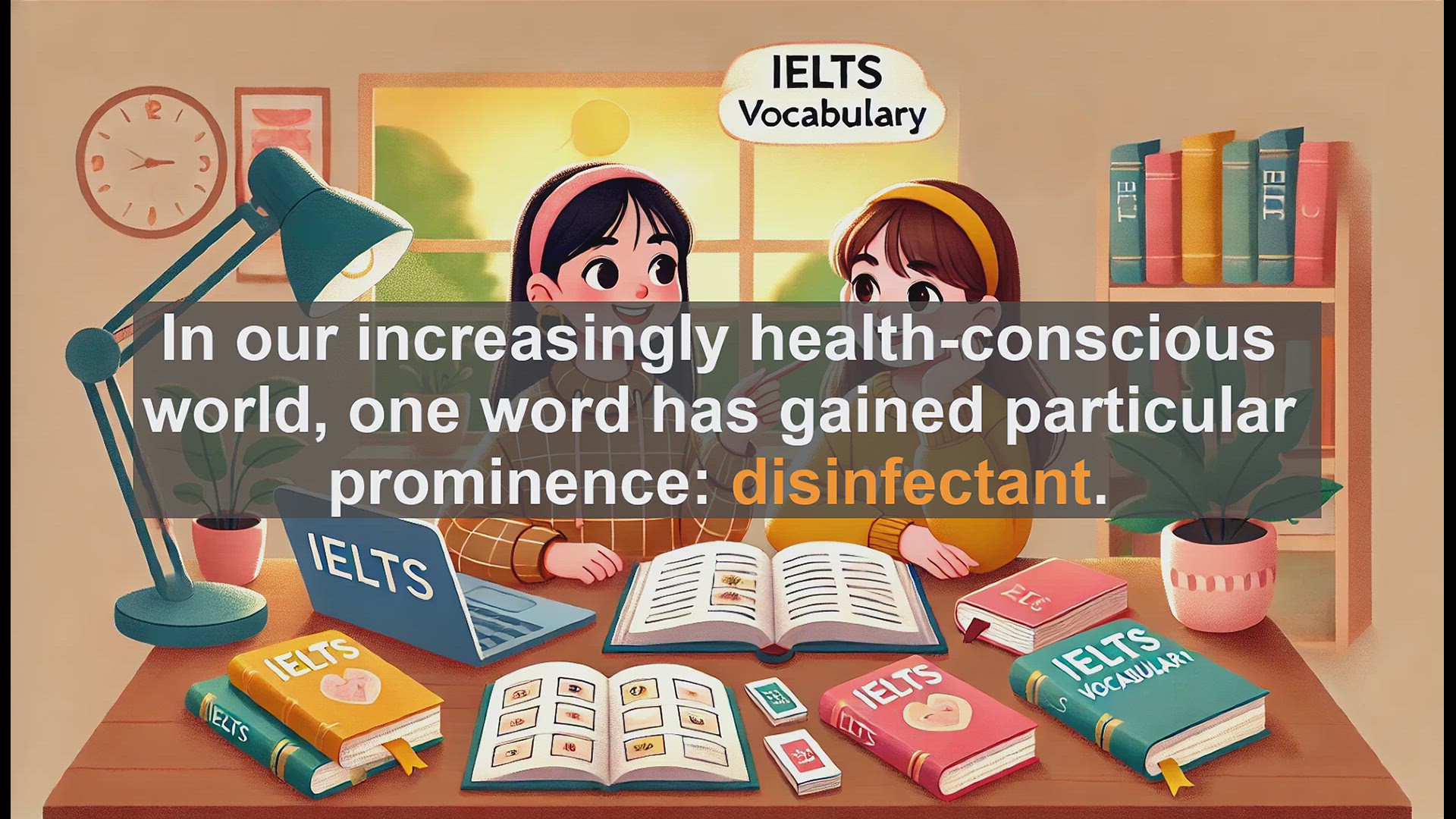 'Video thumbnail for 5000 Must Know IELTS 8.0 Vocabulary - Disinfectant: Key IELTS Vocabulary for Band 8.0'